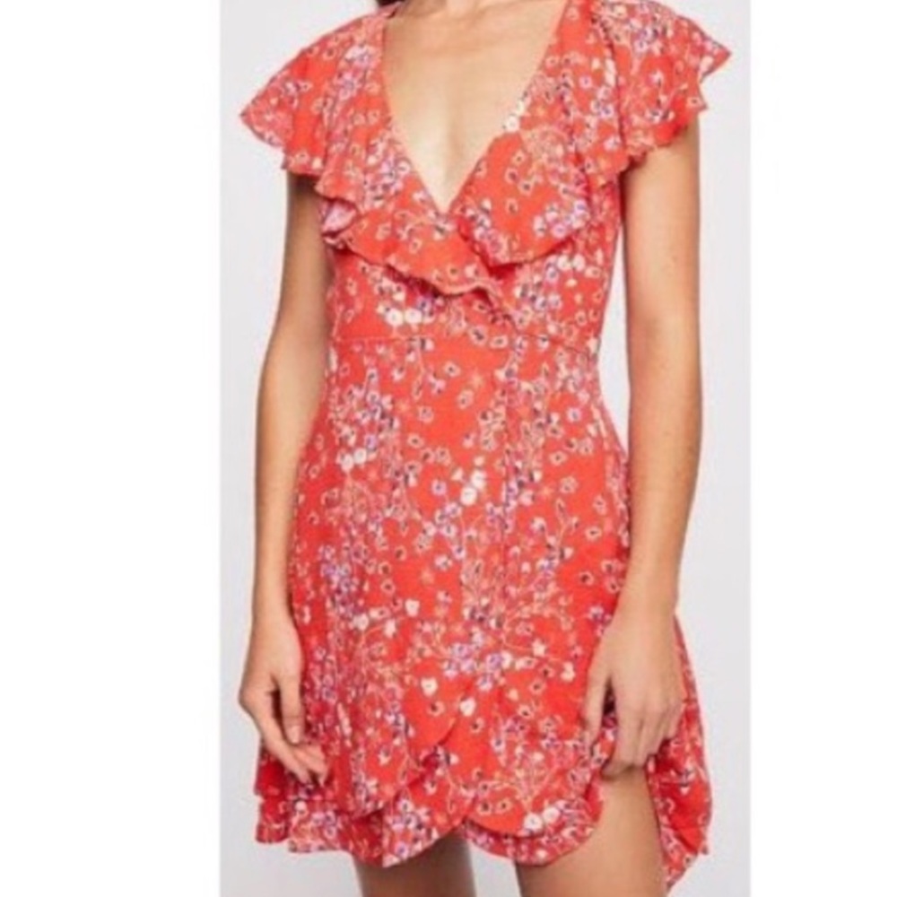 ISO Free People French Quarter Wrap Mini Dress